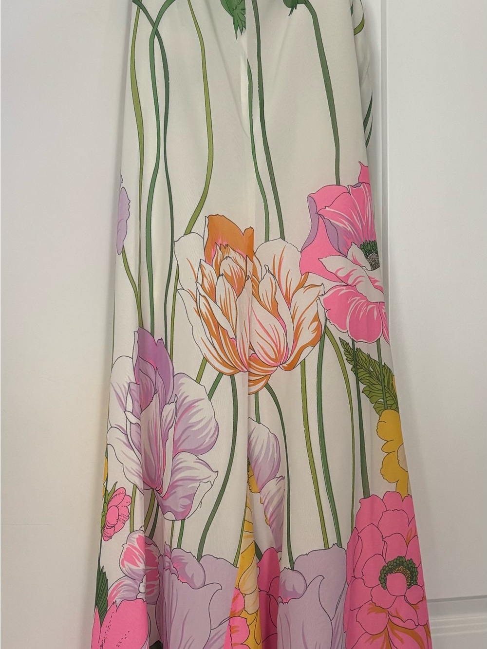 ASOS Floral Wide-Leg Jumpsuit in White, Pink, Yellow & Green - Picture 3 of 6